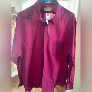 Men’s Van Heusen Classic Fit Dress shirt, 17 34/35, Fiusha Color